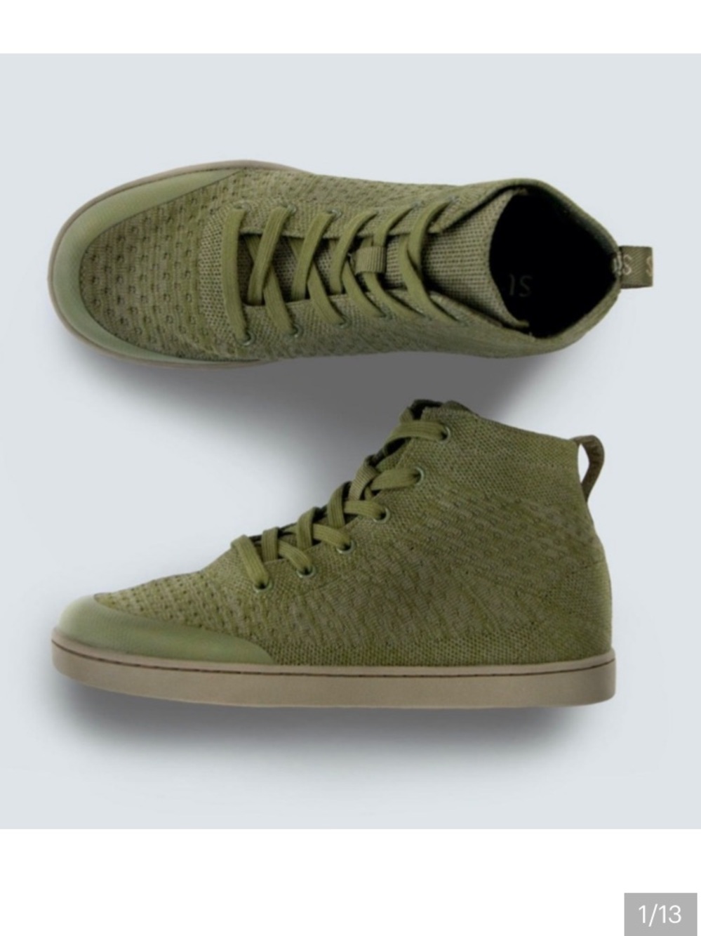 Suavs the Legacy High-Top Knit Sneaker — Olive